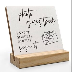 Photo Guestbook Sign with Camera Design